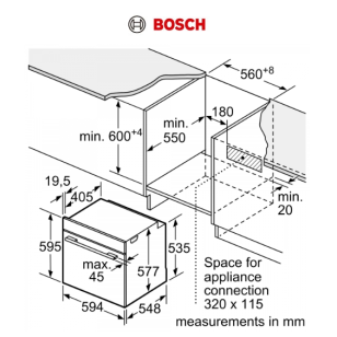 Bosch HSG7584B1 71公升 嵌入式蒸焗爐